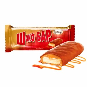 Конфеты Шоко бар в новогоднем наборе с жевательным мармеладом 