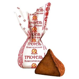 Конфеты Трюфель в новогоднем наборе с бисквитным пирожным 