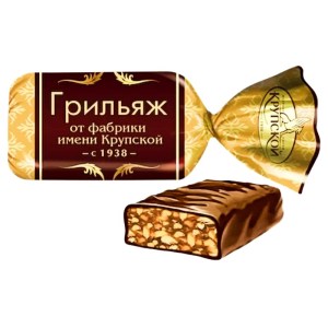  Конфеты Грильяж в новогоднем наборе с вафельной конфетой