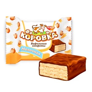 Конфеты Коровка в новогоднем наборе c конфетным ассорти