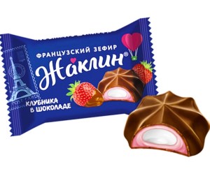 Зефир Жаклин в новогоднем наборе шоколадным батончиком
